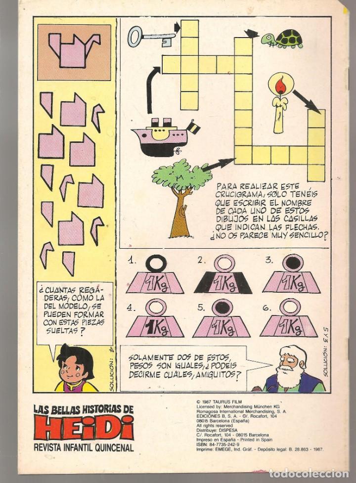 C&oacute;mics: LAS BELLAS HISTORIAS DE HEIDI. N&ordm; 7. EDICIONES B. 1987. (C/A102) - Foto 2