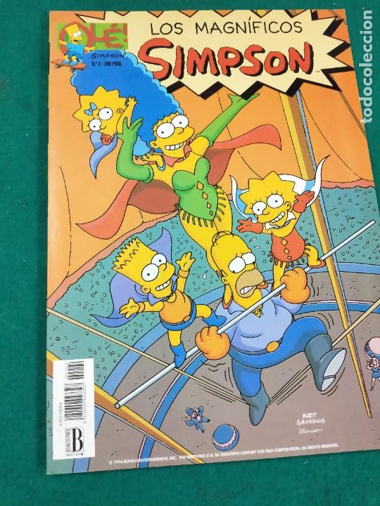 C&oacute;mics: LOS MAGNIFICOS SIMPSON N&ordm; 4. OLE. EDICIONES B. 1994 - Foto 1