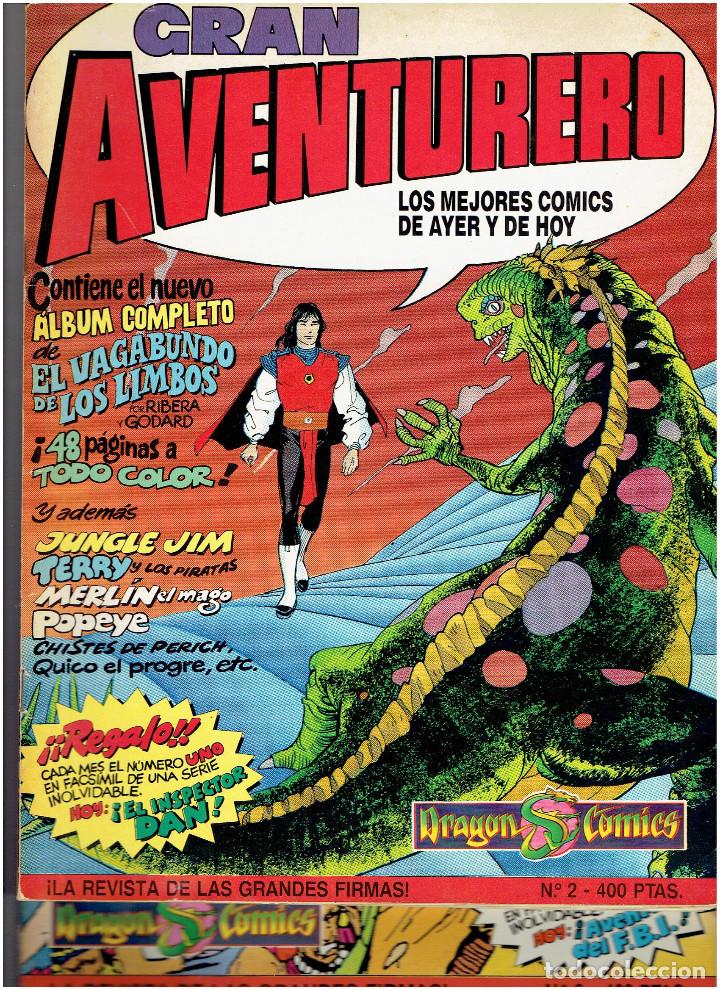 C&oacute;mics: * GRAN AVENTURERO * DRAGON COMICS 2 EJEMPLARES N&ordm; 2 Y 3 * EDICIONES B. * - Foto 1