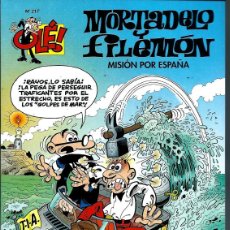 Cómics: OLE MORTADELO Y FILEMON Nº 217 - MISION POR ESPAÑA - EDICIONES B 2022 1ª EDICION - NUEVO DE LIBRERIA. Lote 380532369