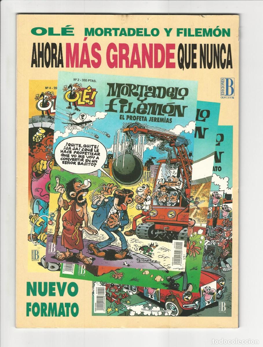 C&oacute;mics: Ediciones B. Colecci&oacute;n Ol&eacute;. Mortadelo y Filem&oacute;n. Con relieve. 2. Primera edici&oacute;n. - Foto 2