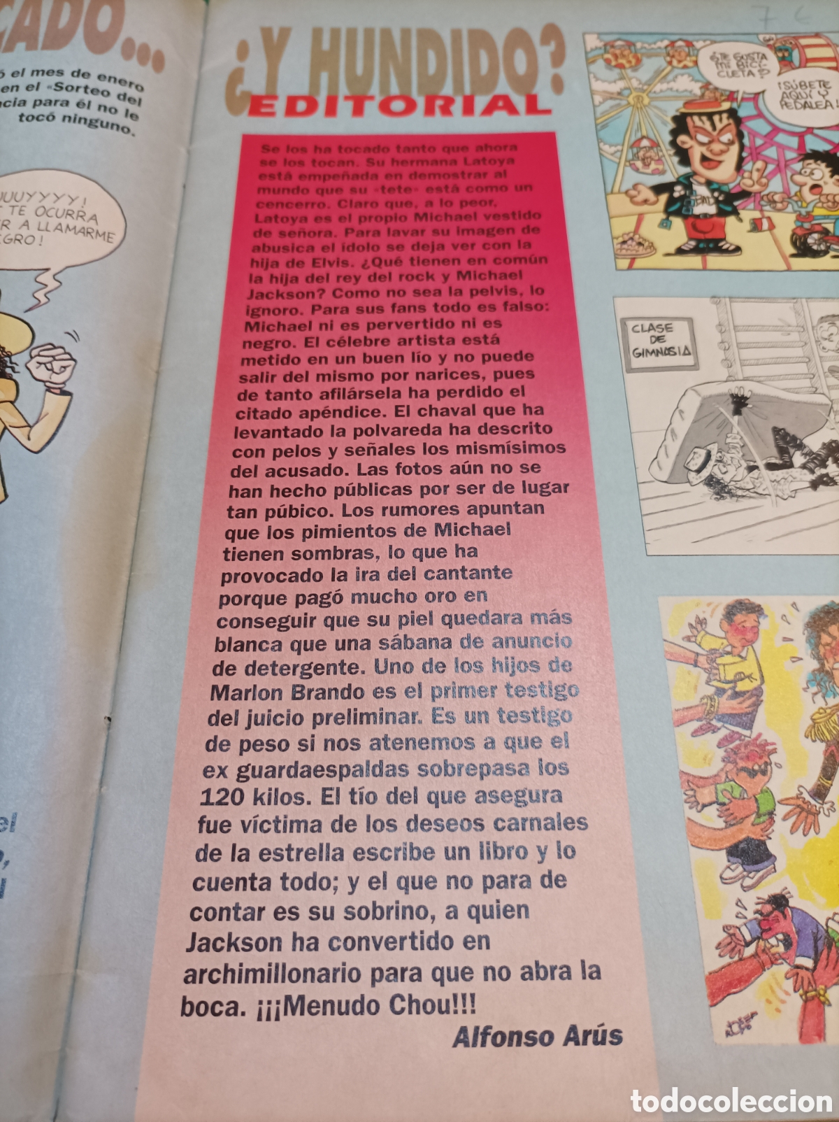 C&oacute;mics: El CHOU .CASO JACKSON .CON POSTER DEL FARI Ediciones B 1994 - Foto 3