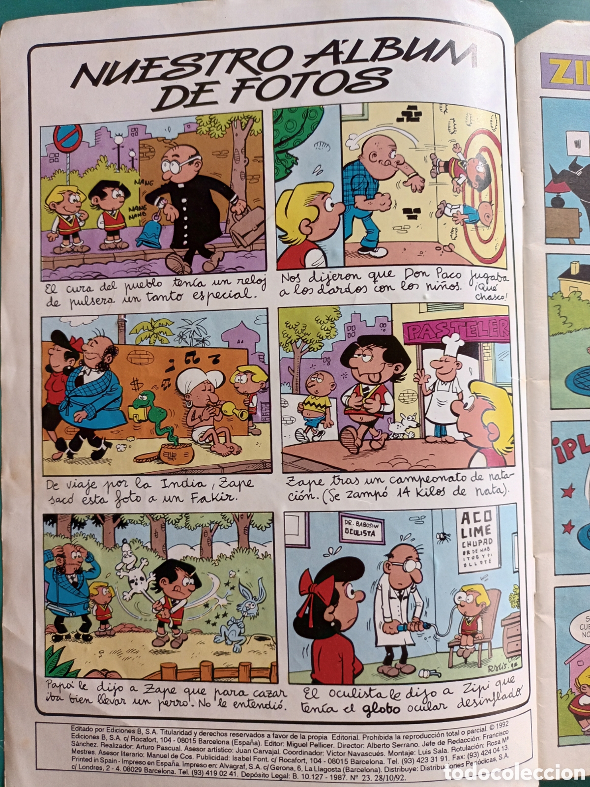 C&oacute;mics: Zipi y Zape Extra N&deg; 23 - Ediciones B - Pitufo n&uacute;mero 100 - Foto 2