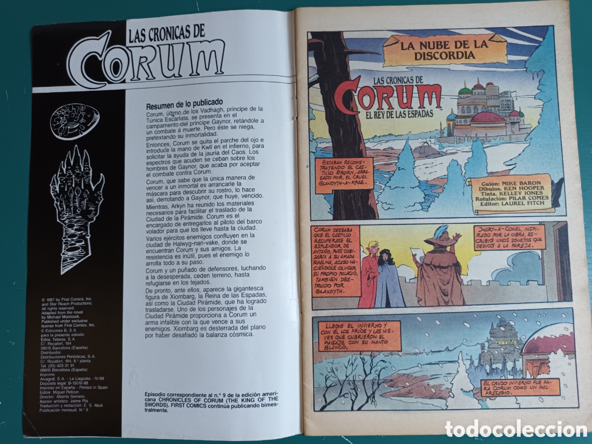 C&oacute;mics: Corum N&deg; 9 EDICIONES B - FIRST COMICS 1989 La Nube de la Discordia - Foto 2