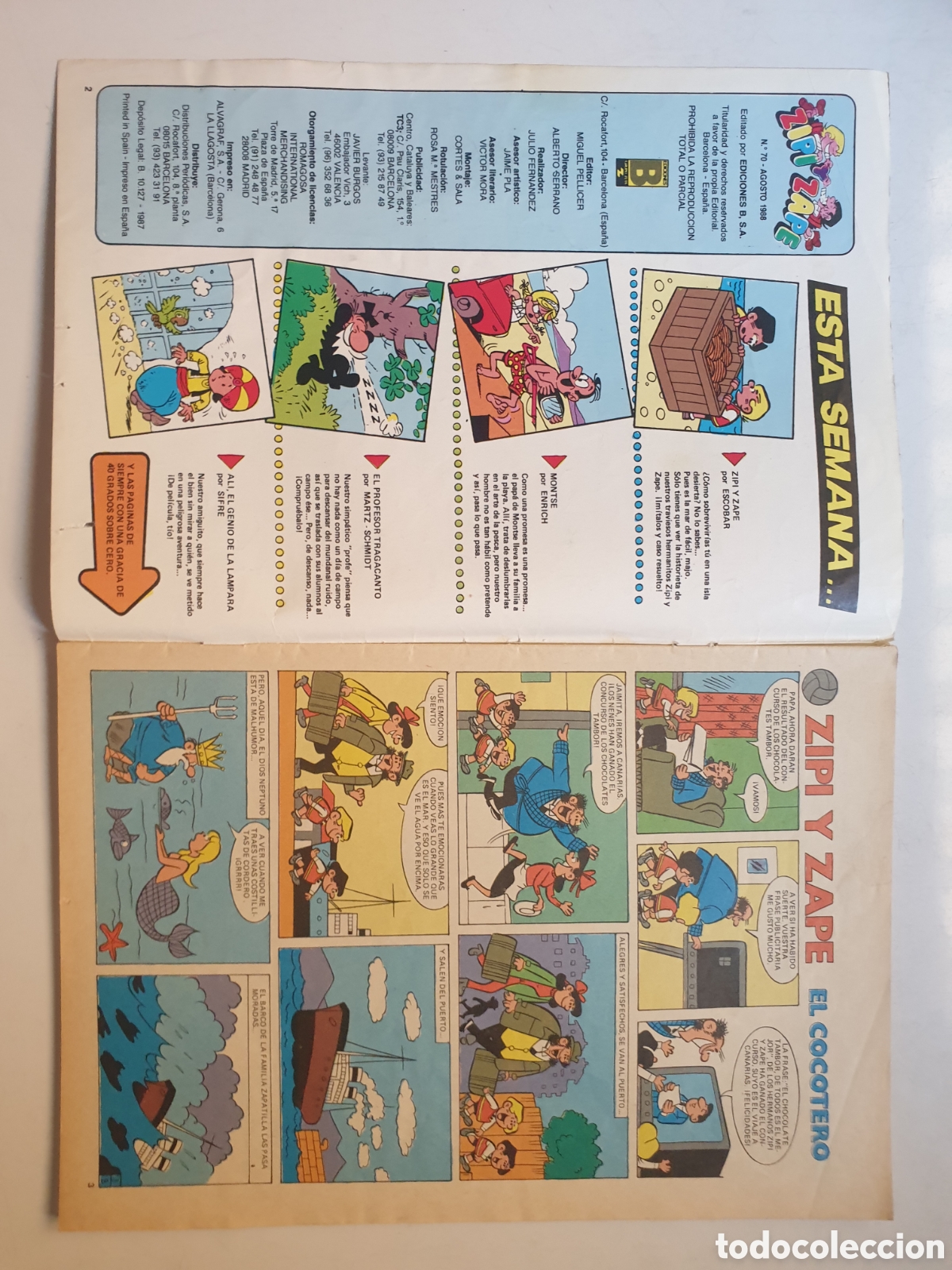 C&oacute;mics: ZIPI Y ZAPE N&deg;70. EDICIONES B 1988 - Foto 2