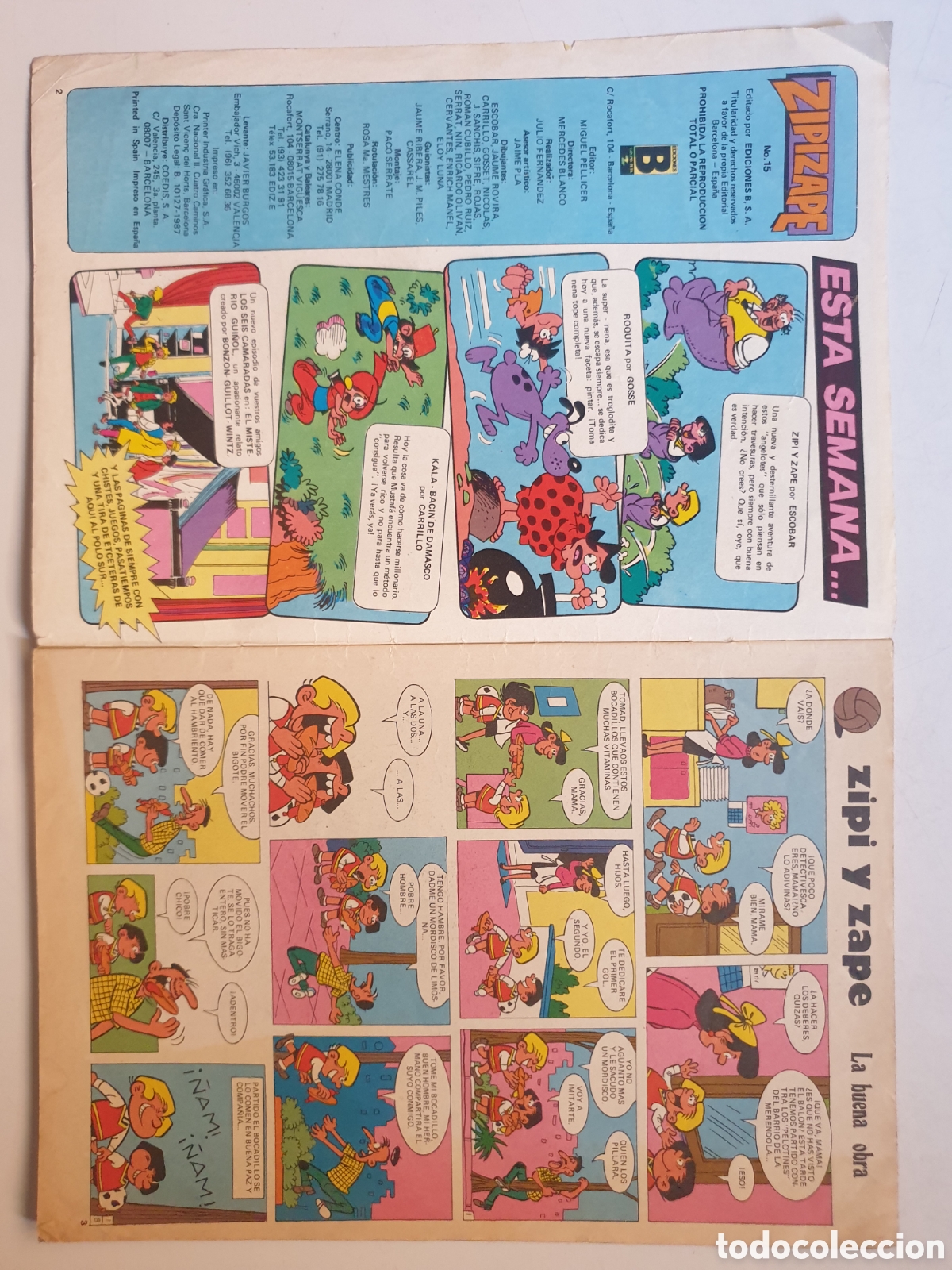 C&oacute;mics: ZIPIZAPE N&deg;15. EDICIONES B 1987 - Foto 2