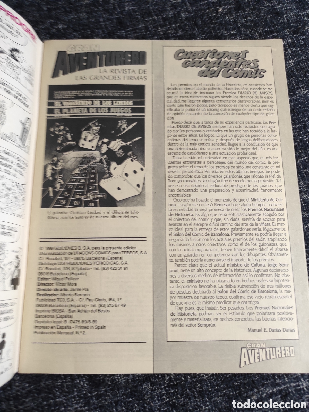 C&oacute;mics: GRAN AVENTURERO N&ordm; 2 -ED. EDICIONES B - Foto 2