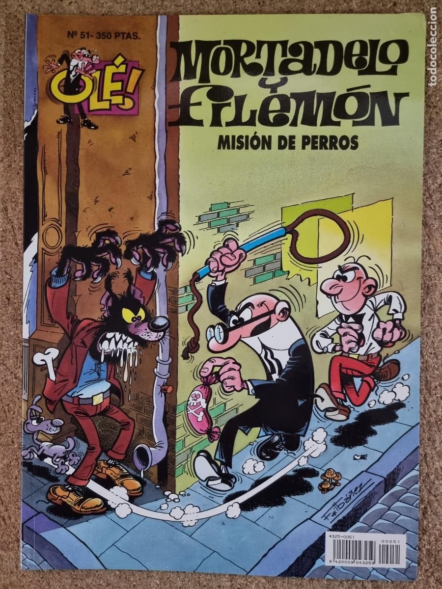 C&oacute;mics: Mortadelo y Filemon 51.Mision de Perros.1&ordf; edicion.relieve.Ediciones B - Foto 1