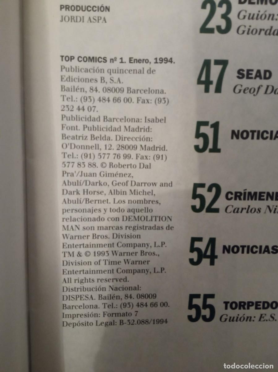 C&oacute;mics: TOP COMICS COLECCION COMPLETA DE 10 N&Uacute;MEROS EDICIONES B A&Ntilde;O 1994 - Foto 3
