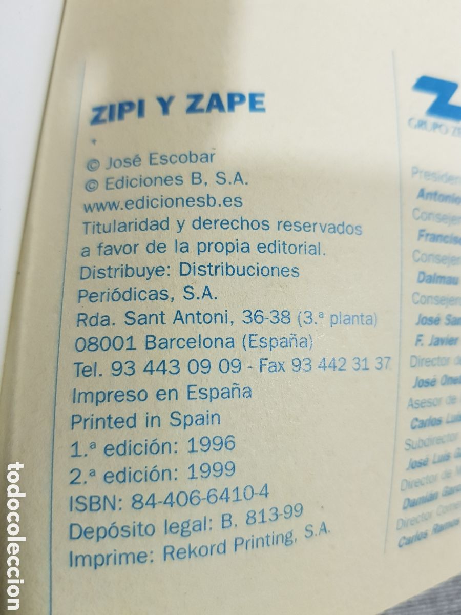 C&oacute;mics: ZIPI Y ZAPE N⁰45 COLECCI&Oacute;N OL&Eacute;. 2.&ordf; EDICI&Oacute;N 1999. - Foto 9