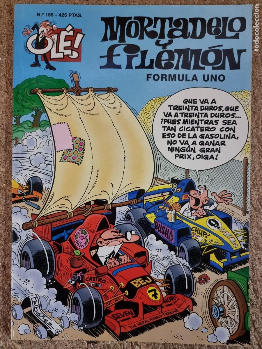 C&oacute;mics: Mortadelo y Filemon 156.Formula Uno.1&ordf; edicion.Ediciones B - Foto 1