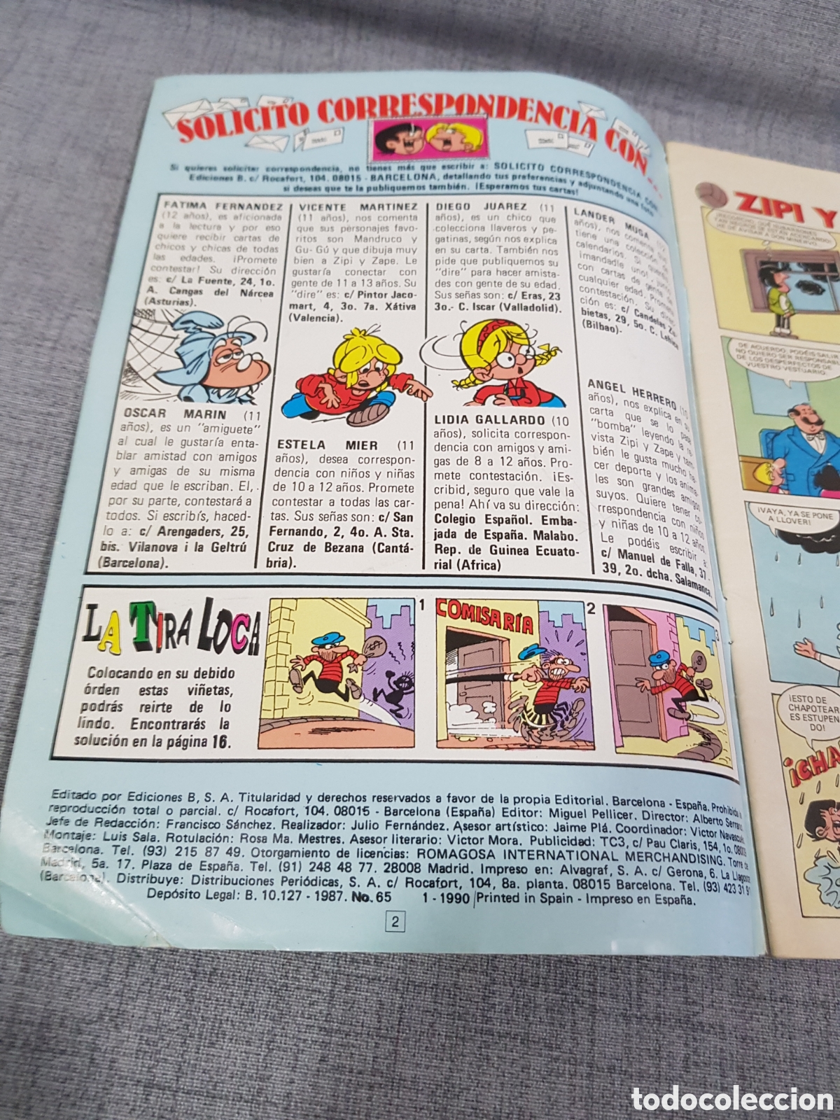 C&oacute;mics: SUPER ZIPI Y ZAPE N⁰65 EDICIONES B A&Ntilde;O 1990 - Foto 3