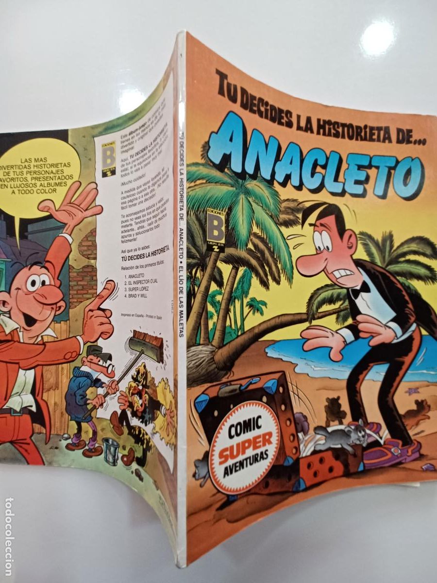 C&oacute;mics: TU DECIDES LA HISTORIETA DE ANACLETO EL L&Iacute;O DE LAS MALETAS EDICIONES B - Foto 3