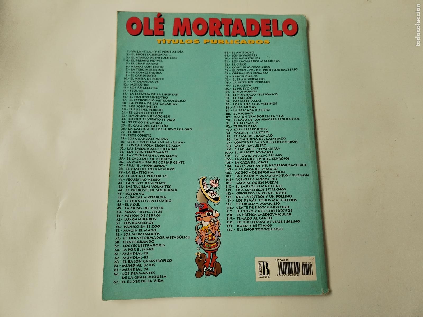 C&oacute;mics: OLE N&ordm;126 MORTADELO Y FILEMON - ediciones b - c125 - Foto 3
