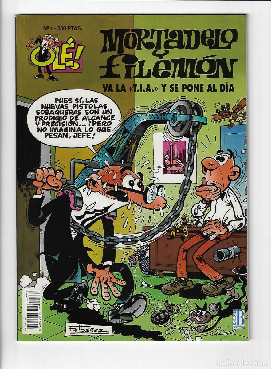 C&oacute;mics: Ediciones B. Colecci&oacute;n Ol&eacute;. Mortadelo y Filem&oacute;n. Con relieve. 1. Primera edici&oacute;n. - Foto 1