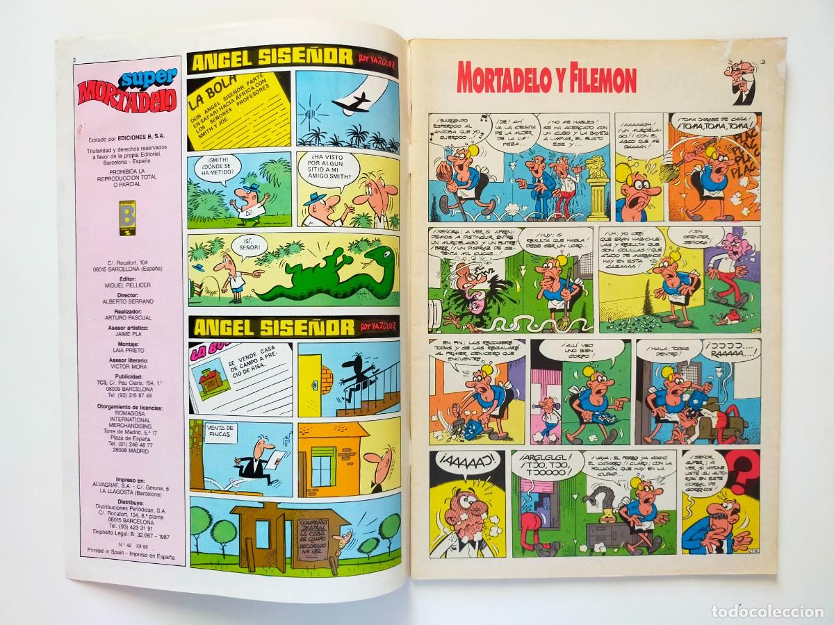 C&oacute;mics: SUPER MORTADELO N&ordm; 42 - EDICIONES B 1986 - Foto 2