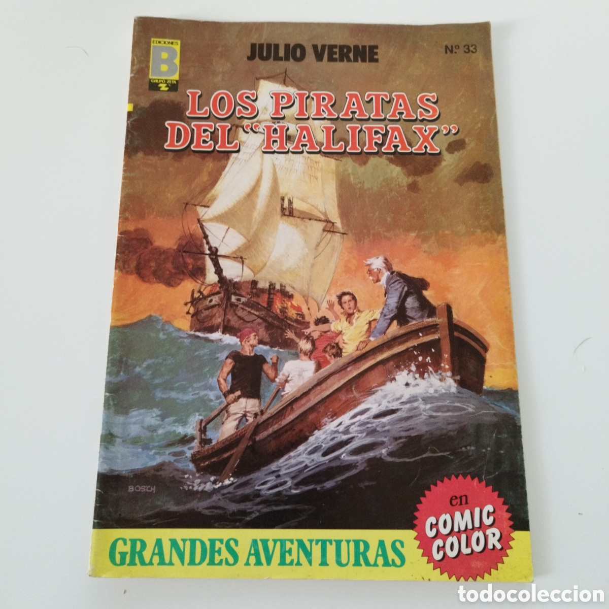 Comics : GRANDES AVENTURAS / # 33 / LOS PIRATAS DEL HALIFAX / JULIO VERNE / COMIC EN COLOR / EDICIONES B