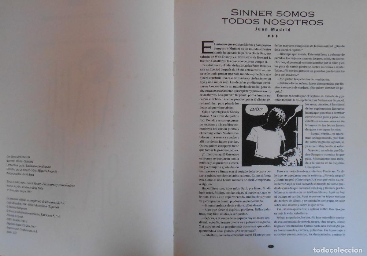 C&oacute;mics: ALACK SINNER. ENCUENTROS Y REENCUENTROS - MU&Ntilde;OZ/ SAMPAYO EDICIONES B - Foto 5