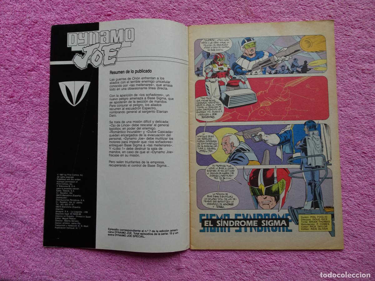 C&oacute;mics: dynamo joe 7 el s&iacute;ndrome sigma ediciones b 1987 first comics tebeos sa - Foto 2