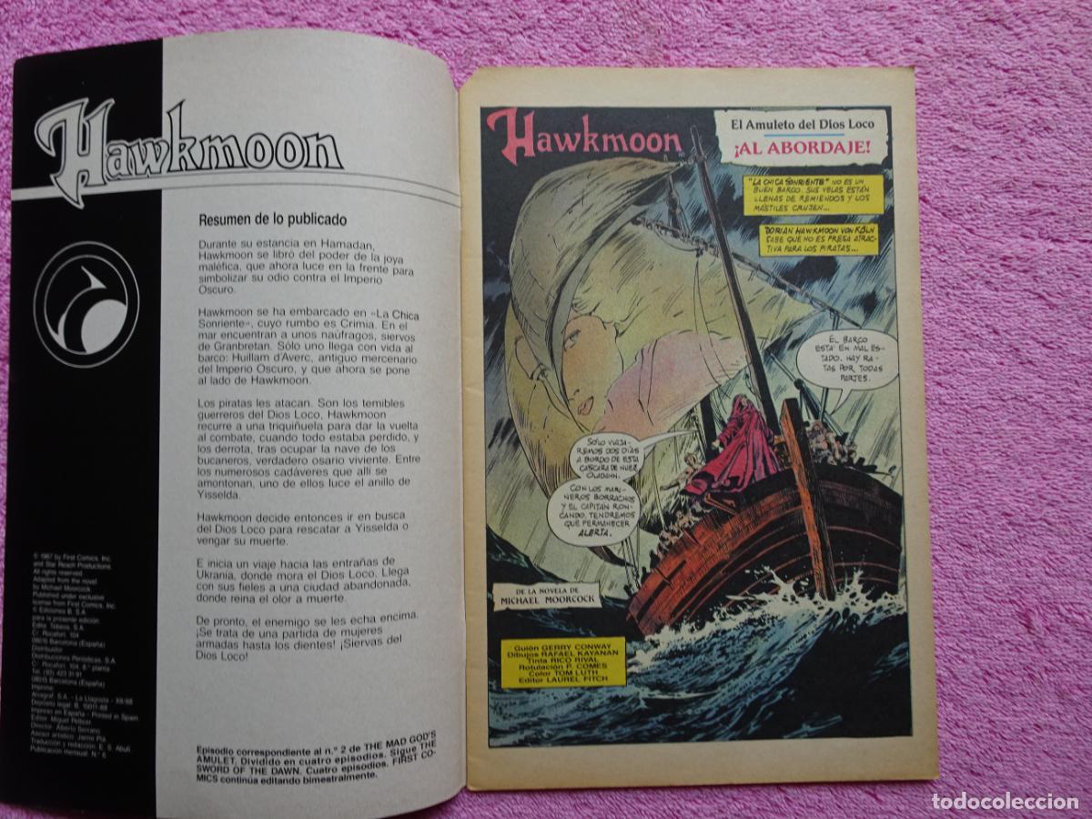 C&oacute;mics: hawkmoon 6 ediciones b 1987 el amuleto del dios loco first comics tebeos sa - Foto 2