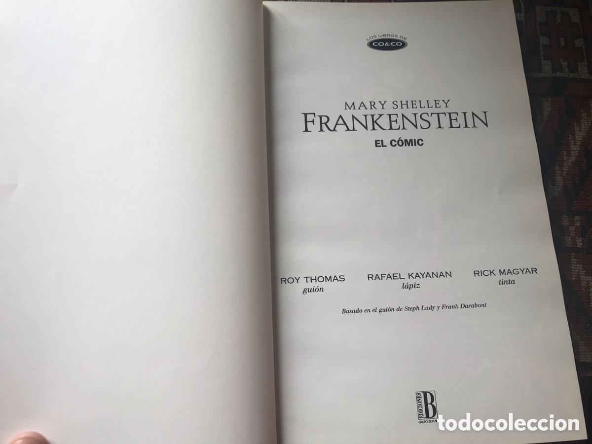 C&oacute;mics: Mary Shelley. Frankenstein. El c&oacute;mic. Ediciones B. Grupo Z. - Foto 4