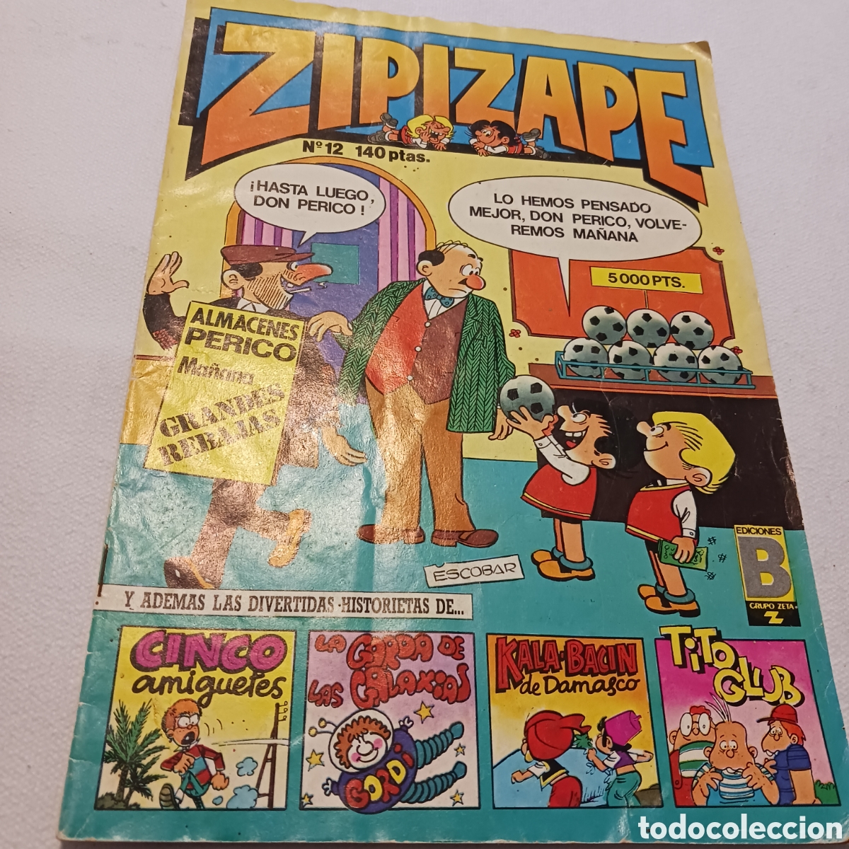 C&oacute;mics: ZipiZape N 12 Ediciones B,SA 1987 - Foto 1