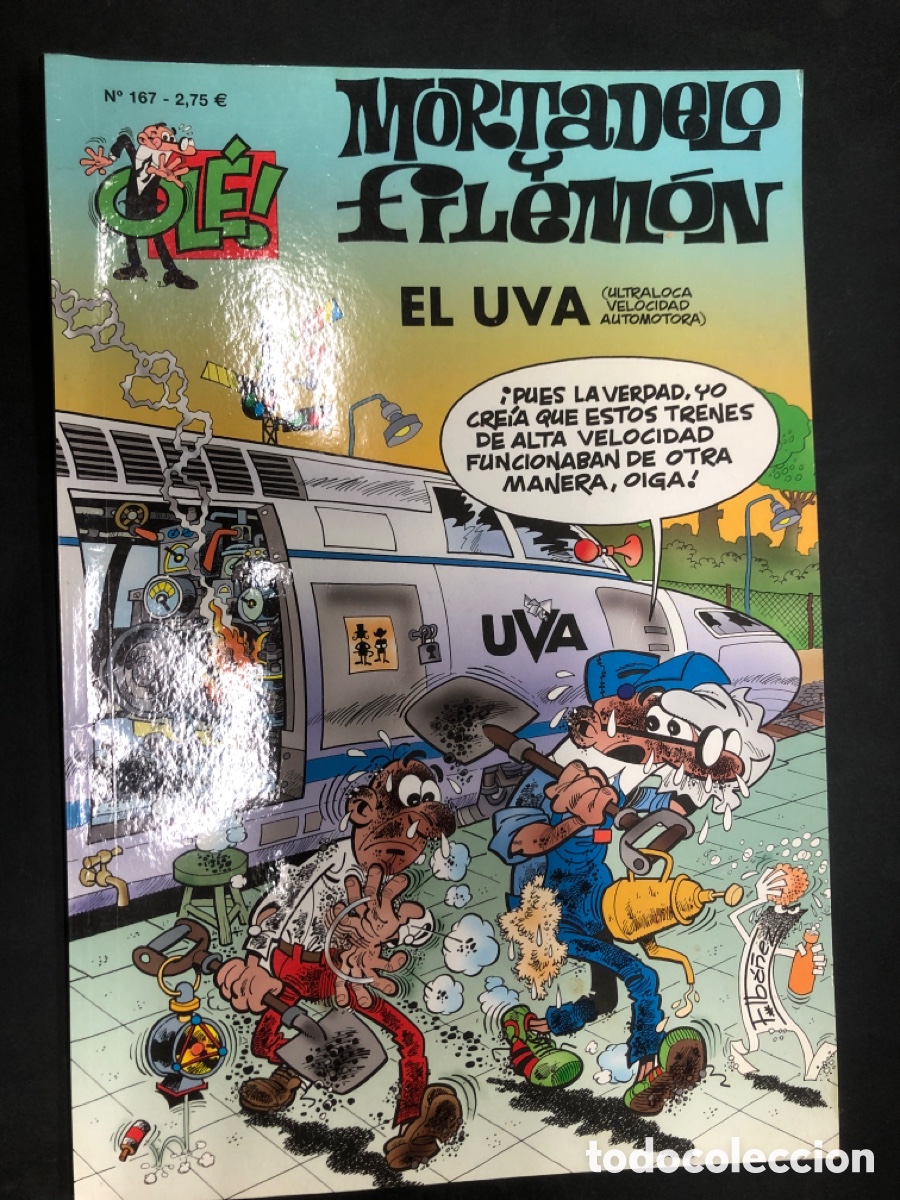 C&oacute;mics: COMIC OLE MORTADELO Y FILEMON N&ordm; 167 EL UVA EDICIONES B FRANCISCO IBA&Ntilde;EZ - Foto 1