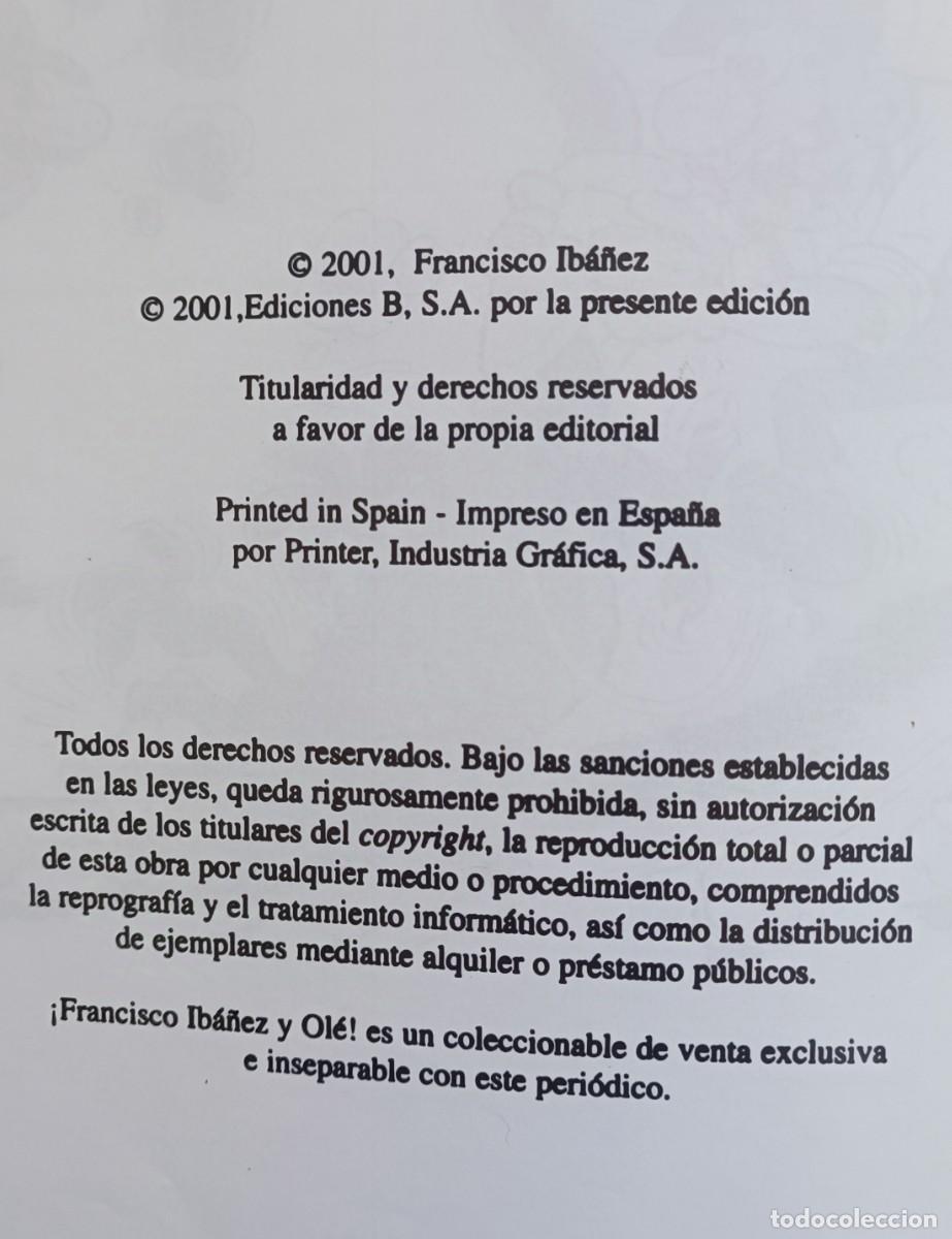 C&oacute;mics: FRANCISCO IB&Aacute;&Ntilde;EZ Y OL&Eacute;!. PEPE GOTERA Y OTILIO. EDICIONES B. 2001. - Foto 3