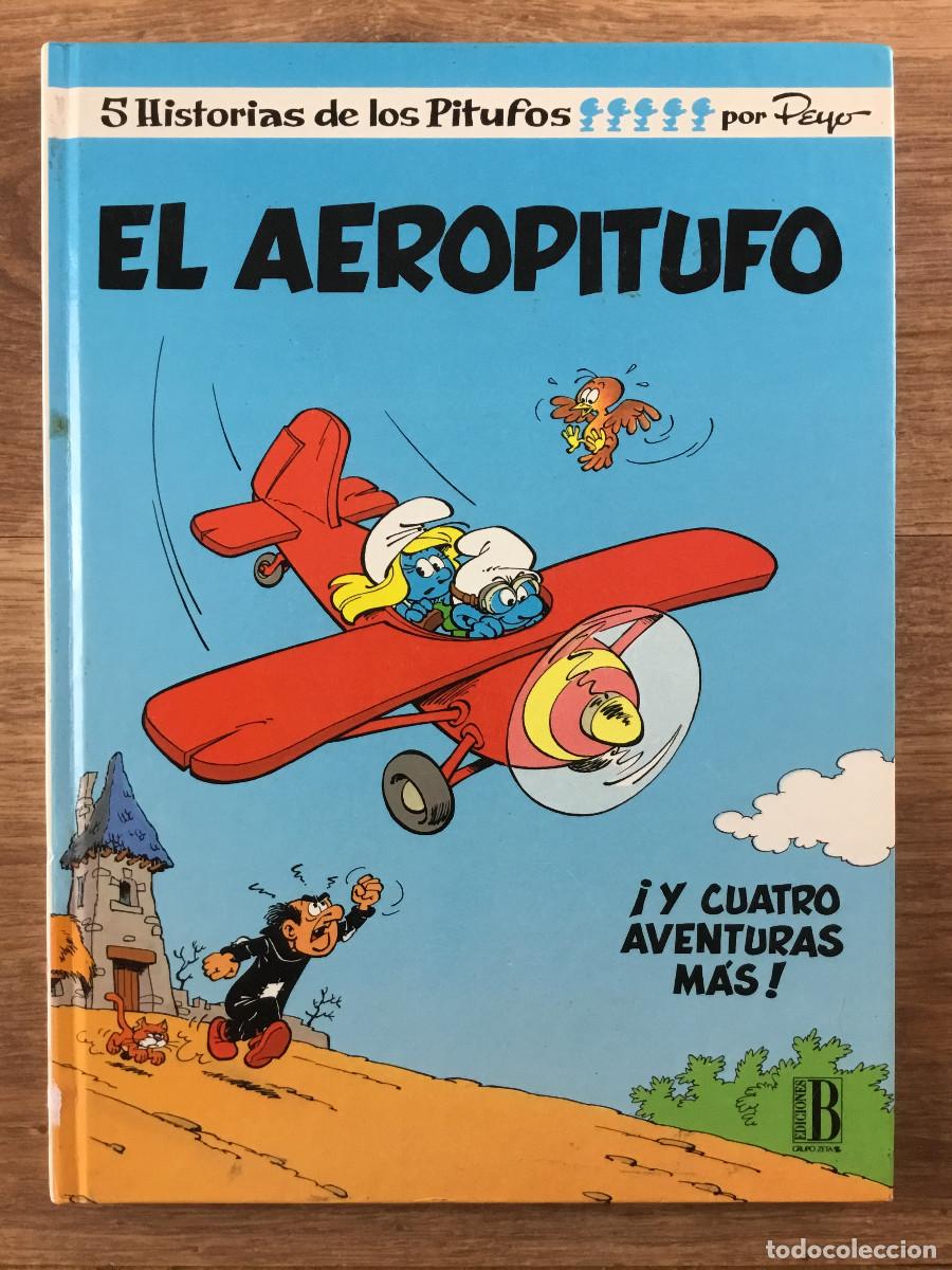 C&oacute;mics: 5 HISTORIAS DE LOS PITUFOS - EL AEROPITUFO - EDICIONES B 1992 - Foto 1