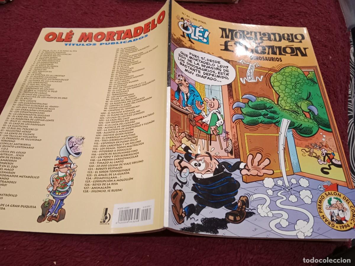 C&oacute;mics: OLE N&ordm; 81 MORTADELO Y FILEMON DINOSAURIOS - EDICIONES B 2&ordf; EDICION 1997 - Foto 1