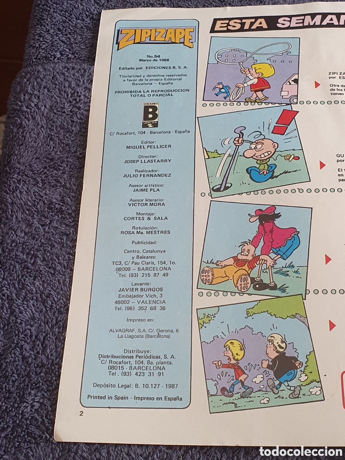 C&oacute;mics: L8. Zipi Zape - N&uacute;m. 54, Marzo De 1988, Ediciones B. - Foto 3