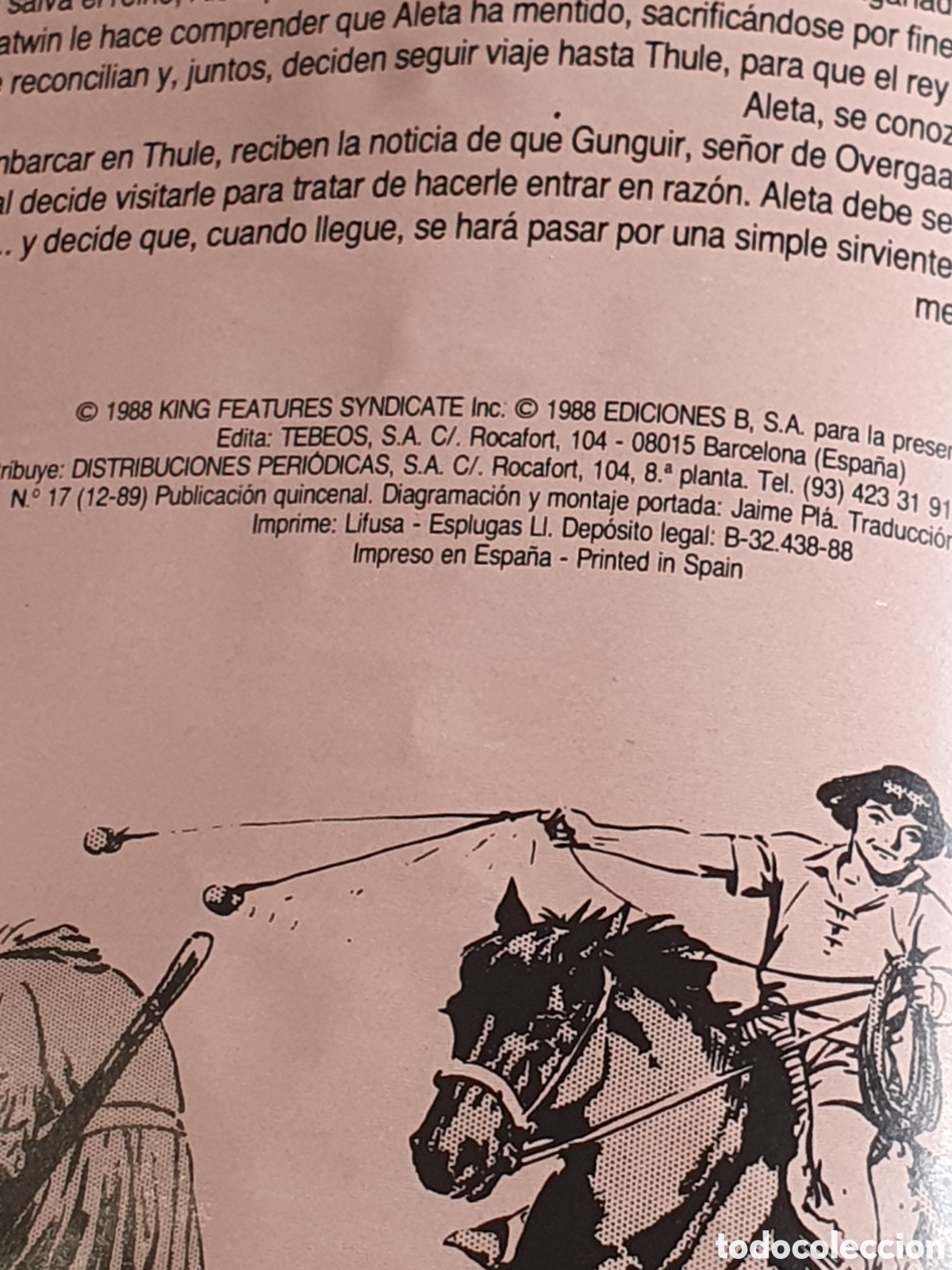 C&oacute;mics: L9. Pr&iacute;ncipe Valiente, N.&deg;17, De 1988, Ediciones B. - Foto 3