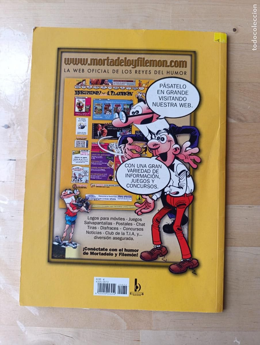 C&oacute;mics: Ediciones B. Colecci&oacute;n Ol&eacute; Mortadelo y Filem&oacute;n. N&ordm;72. - Foto 2