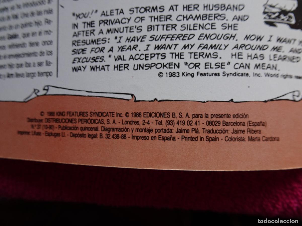 C&oacute;mics: pr&iacute;ncipe valiente 37 ediciones b 1988 edici&oacute;n hist&oacute;rica tebeos - Foto 3