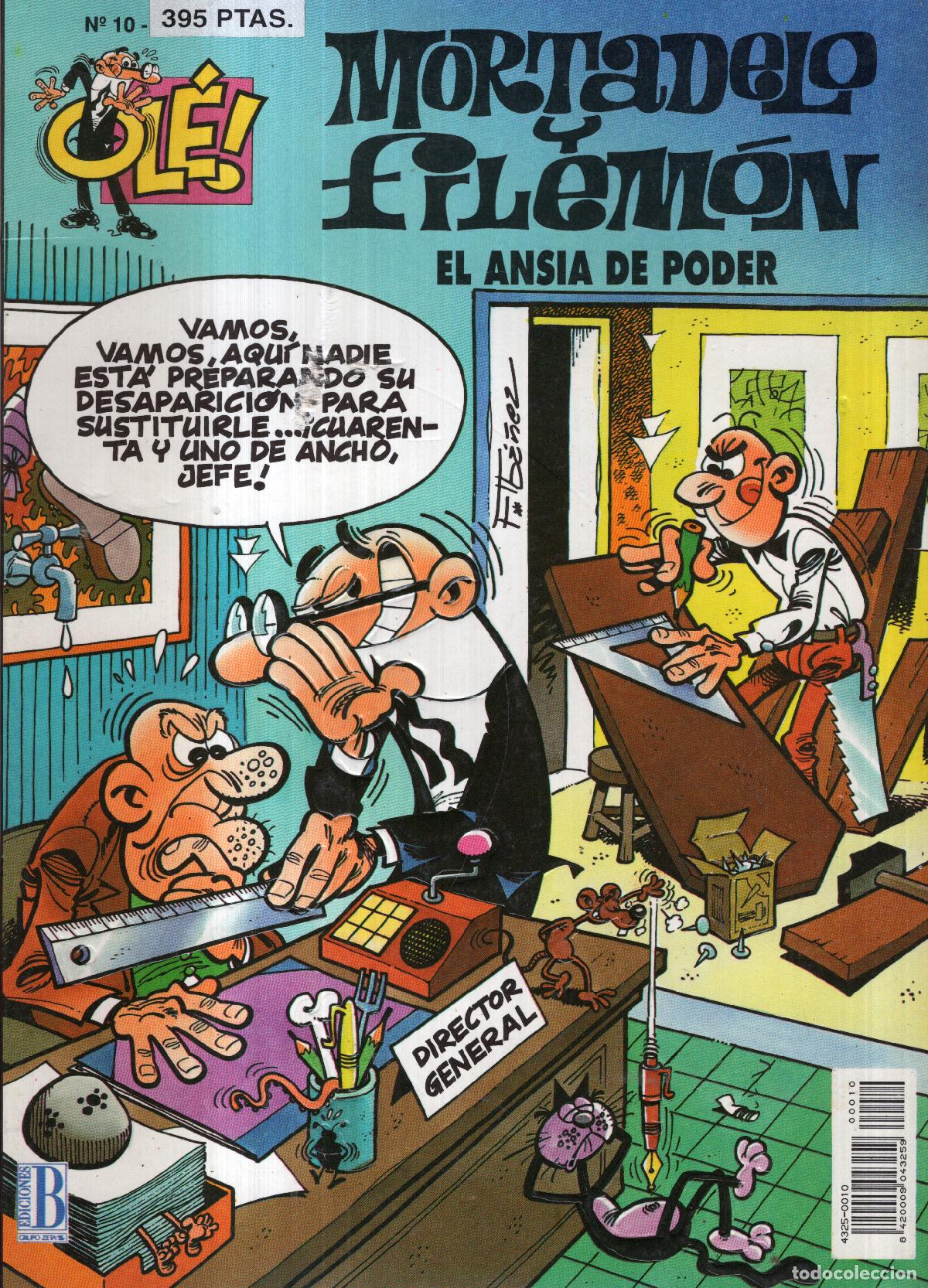 C&oacute;mics: COL. OLE MORTADELO Y FILEMON N&ordm; 10 EL ANSIA DE PODER (PORTADA EN RELIEVE) EDICIONES B - Foto 1