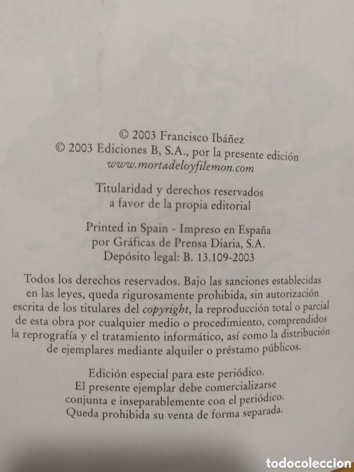 C&oacute;mics: Mortadelo y Filem&oacute;n: El sulfato at&oacute;mico - Ediciones B 2003 - Foto 3