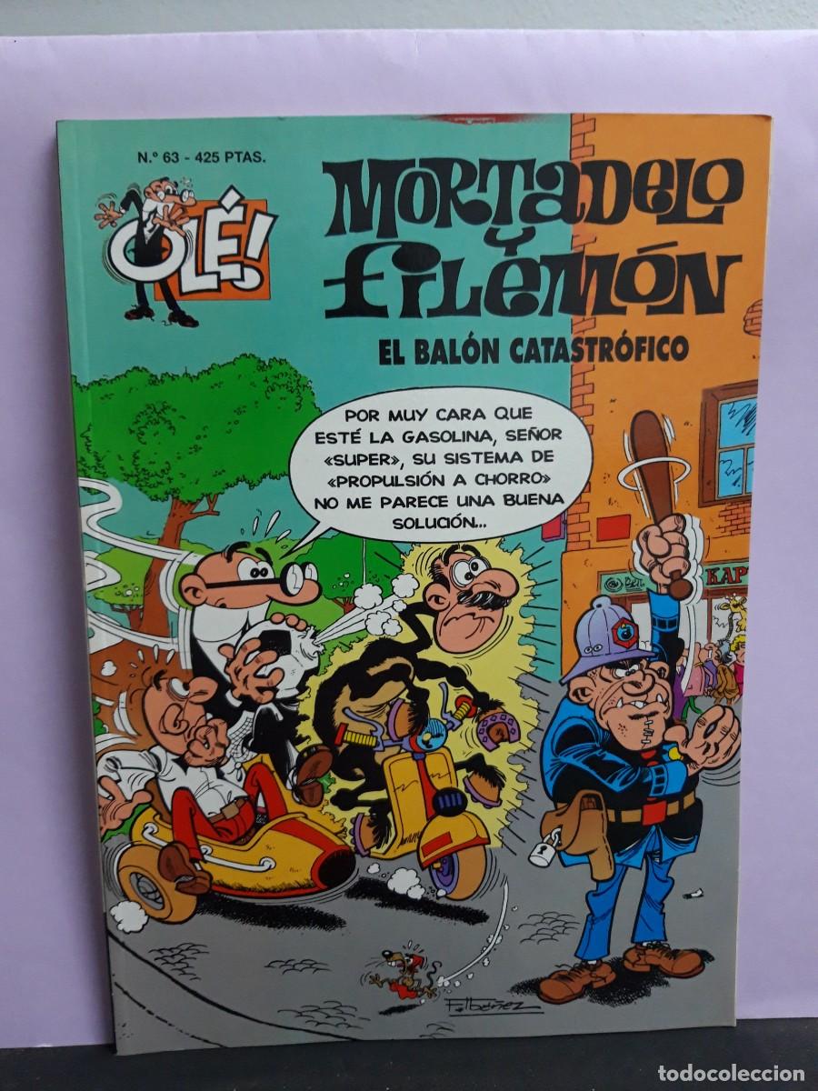 C&oacute;mics: MORTADELO Y FILEM&Oacute;N. OL&Eacute; N&ordm; 63. EL BAL&Oacute;N CATASTR&Oacute;FICO. EDICIONES B. - Foto 1