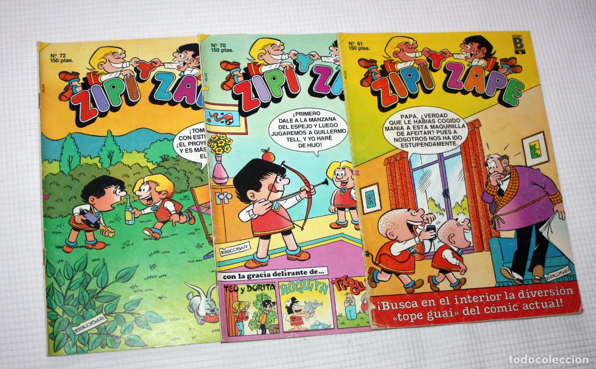 C&oacute;mics: ZIPI Y ZAPE ( EDICIONES B ) , N&ordm;s 61, 70 y 72 - Foto 1