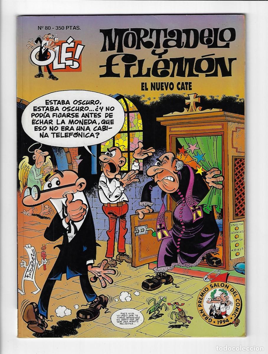 C&oacute;mics: Ediciones B. Colecci&oacute;n Ol&eacute;. Mortadelo y Filem&oacute;n. Con relieve. 80. Primera edici&oacute;n. - Foto 1