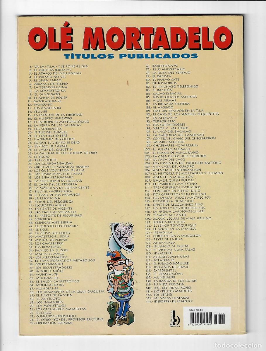 C&oacute;mics: Ediciones B. Colecci&oacute;n Ol&eacute; Mortadelo y Filem&oacute;n. 144 - Foto 2