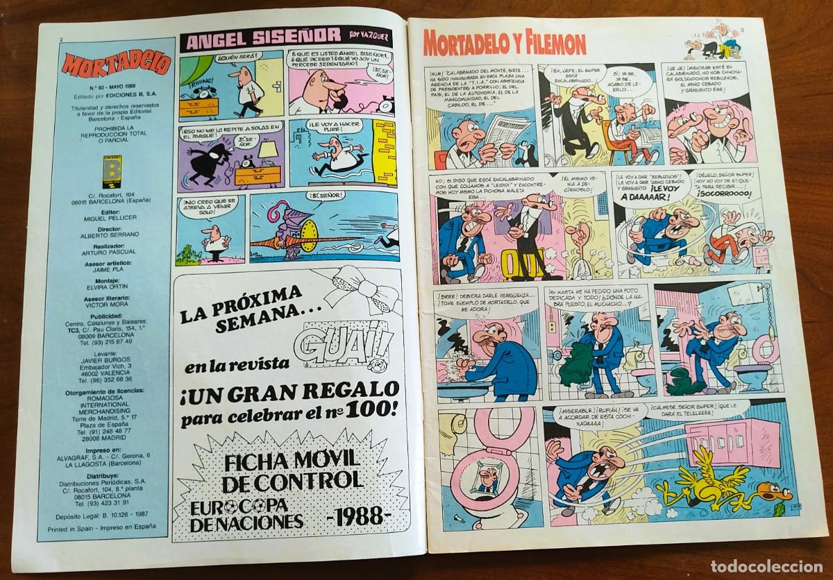 C&oacute;mics: MORTADELO N&ordm; 60 - MAYO 1988 - EDICIONES B - Foto 3