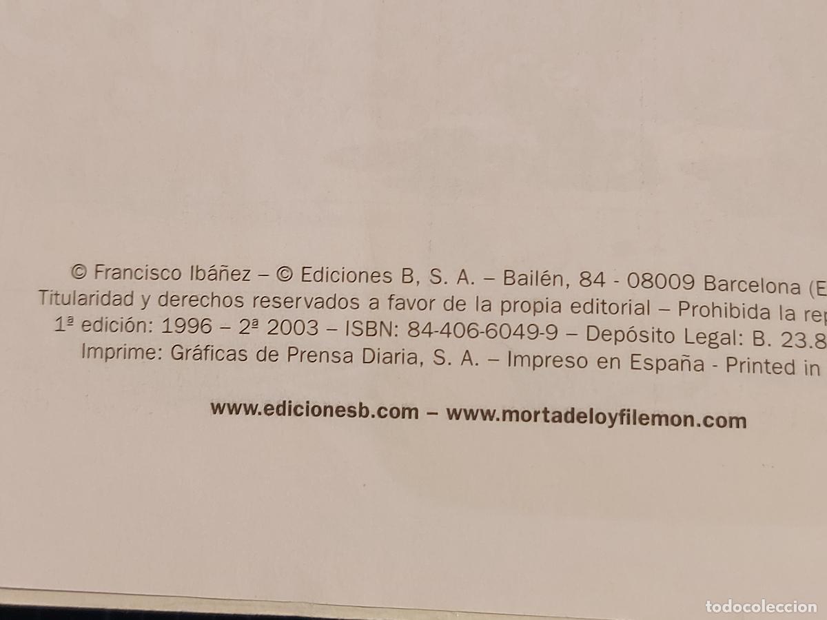 C&oacute;mics: MORTADELO Y FILEM&Oacute;N / COLECCI&Oacute;N OL&Eacute; N.&ordm; 121 / 2&ordf; EDICI&Oacute;N / EDICIONES B-2003 / NUEVO - Foto 3