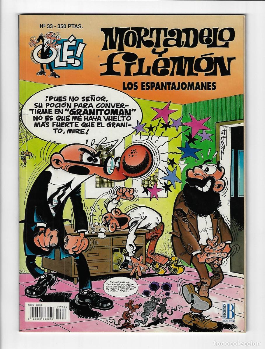 C&oacute;mics: Ediciones B. Colecci&oacute;n Ol&eacute;. Mortadelo y Filem&oacute;n. Con relieve. 33. Primera edici&oacute;n.