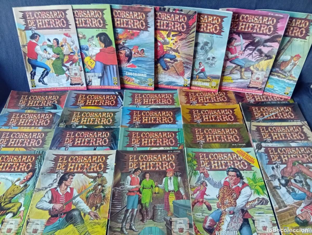 C&oacute;mics: Lote 27 c&oacute;mics El Corsario de Hierro - Edici&oacute;n Hist&oacute;rica (Ediciones B, 1988) V&iacute;ctor Mora y Ambr&oacute;s