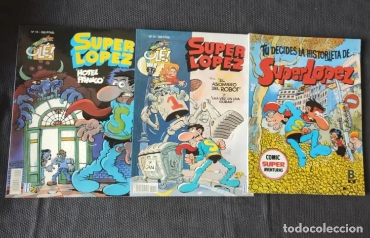 C&oacute;mics: Lote 3 Superl&oacute;pez (Jan) 1&ordf; Edici&oacute;n: Relieve y T&uacute; Decides (Ediciones B, 1988/93)