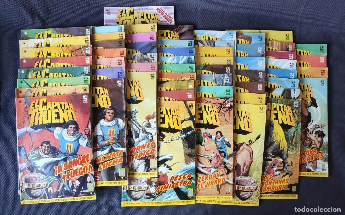 C&oacute;mics: Lote 57 c&oacute;mics El Capit&aacute;n Trueno - Edici&oacute;n Hist&oacute;rica 1987 - Ediciones B - Gran bloque