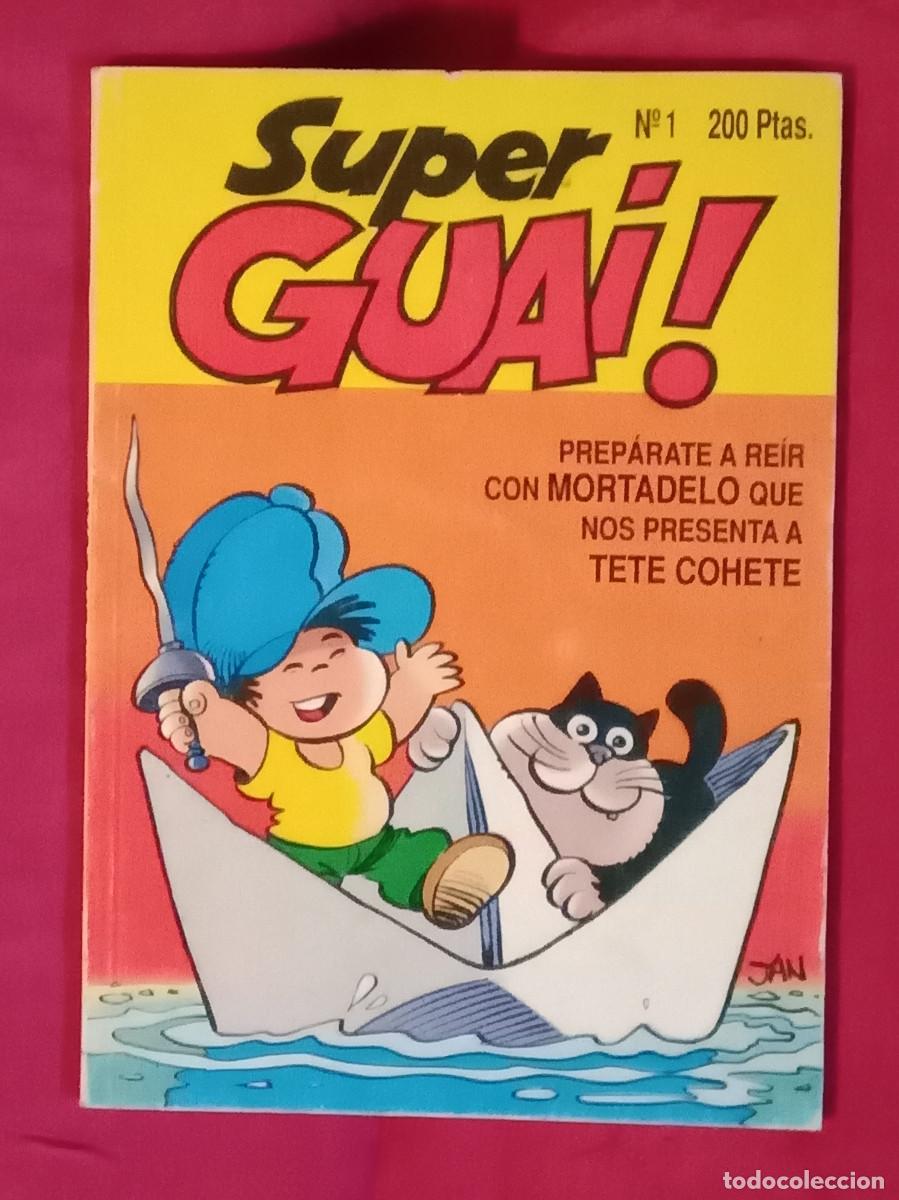 C&oacute;mics: Super Guai!-N&ordm;. 1-Prep&aacute;rate a re&iacute;r con Mortadelo que nos presenta a Tete Cohete-Ediciones B. 1991