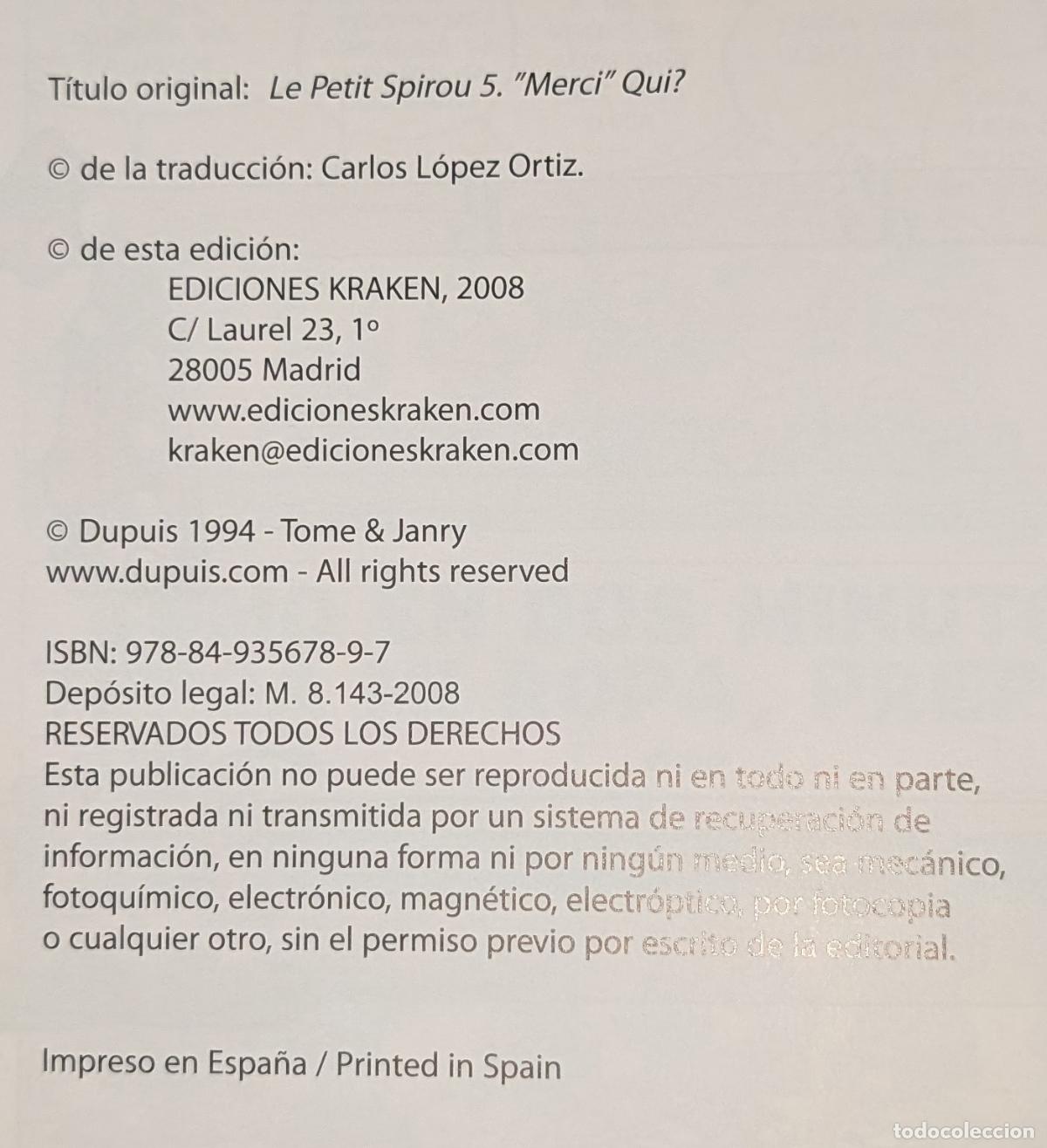 C&oacute;mics: Gracias &iquest;de qu&eacute;? - El peque&ntilde;o Spirou n&ordm; 5 - Ediciones B (1993) - Foto 5