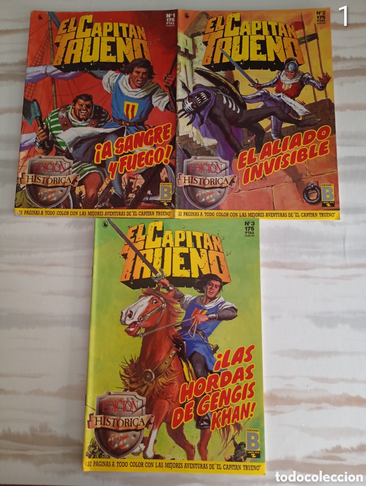 C&oacute;mics: EL CAPIT&Aacute;N TRUENO PACK 3 EJEMPLARES EDICI&Oacute;N HIST&Oacute;RICA