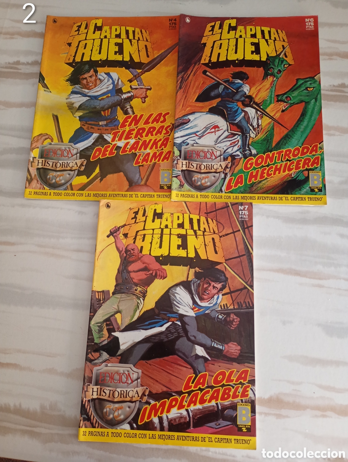 C&oacute;mics: EL CAPIT&Aacute;N TRUENO PACK 3 EJEMPLARES EDICI&Oacute;N HIST&Oacute;RICA
